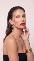 ORECCHINI LUNGHI CON PERLE